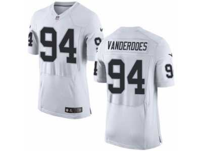 Men's Nike Oakland Raiders #94 Eddie Vanderdoes Elite White NFL Jersey
