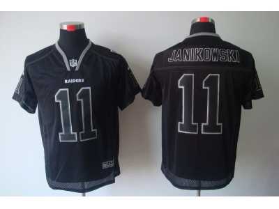 Nike NFL Oakland Raiders #11 Sebastian Janikowski Lights Out Black Elite Jerseys