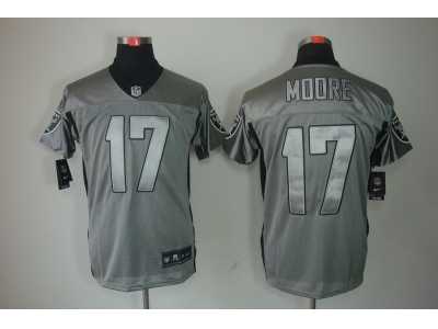 Nike NFL Oakland Raiders #17 Denarius Moore Grey Jerseys(Shadow Elite)