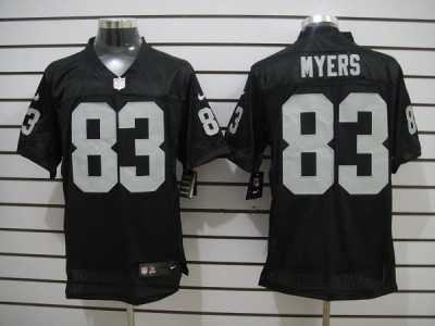 Nike NFL Oakland Raiders #83 Myers Black Jerseys(Elite)