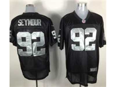 Nike NFL Oakland Raiders #92 Richard Seymour Black Elite jerseys