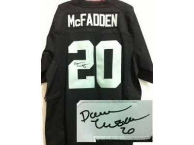 Nike Oakland Raiders #20 Darren McFadden Black Jerseys[Elite signature]