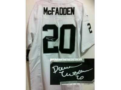 Nike Oakland Raiders #20 Darren McFadden white Jerseys[Elite signature]