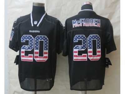 Nike Oakland Raiders #20 McFadden Black Jerseys(USA Flag Fashion Elite)