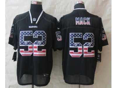 Nike Oakland Raiders #52 Mack Black Jerseys(USA Flag Fashion Elite)