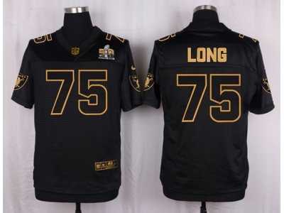 Nike Oakland Raiders #75 Howie Long Black Pro Line Gold Collection Jersey(Elite)