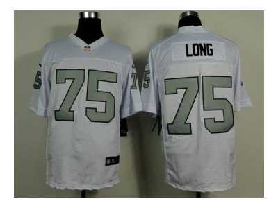 Nike Oakland Raiders #75 howie long white Jerseys[Elite][number silver]