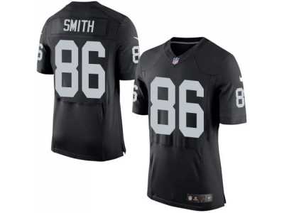 Nike Oakland Raiders #86 Lee Smith Black Jerseys(Elite)