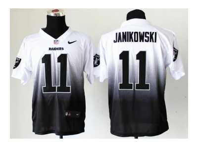 Nike jerseys oakland raiders #11 sebastian janikowski white-grey[Elite II drift fashion]