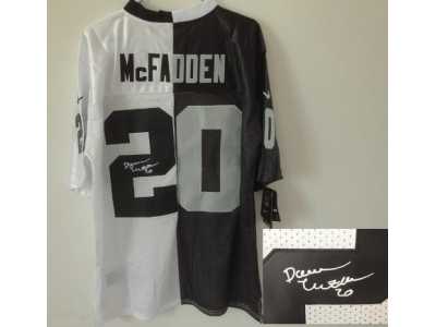 Nike jerseys oakland raiders #20 darren mcfadden white-black[Elite split signature]