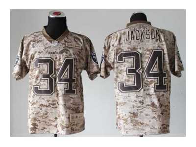 Nike jerseys oakland raiders #34 bo jackson camo[2013 new Elite][USMC]