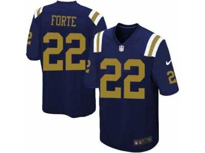 Men's Nike New York Jets #22 Matt Forte Game Navy Blue Alternate NFL Jersey