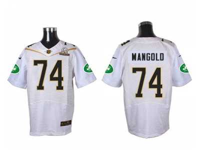 2016 Pro Bowl Nike New York Jets #74 Nick Mangold white Jerseys(Elite)