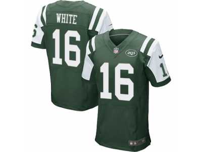 Men's Nike New York Jets #16 Myles White Elite Green Team Color NFL Jersey