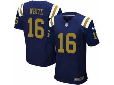 Men's Nike New York Jets #16 Myles White Elite Navy Blue Alternate NFL Jersey