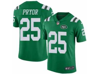 Men's Nike New York Jets #25 Calvin Pryor Elite Green Rush NFL Jersey