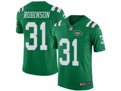 Men's Nike New York Jets #31 Khiry Robinson Elite Green Rush NFL Jersey