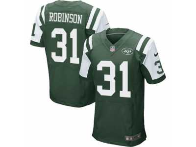 Men's Nike New York Jets #31 Khiry Robinson Elite Green Team Color NFL Jersey