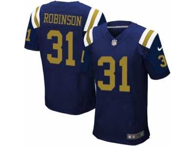 Men's Nike New York Jets #31 Khiry Robinson Elite Navy Blue Alternate NFL Jersey