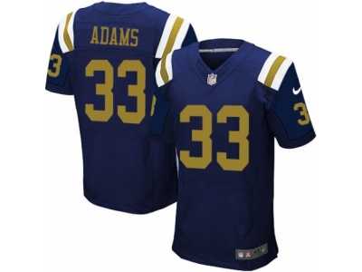 Men's Nike New York Jets #33 Jamal Adams Elite Navy Blue Alternate NFL Jersey
