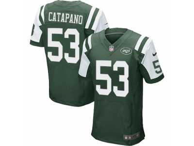 Men's Nike New York Jets #53 Mike Catapano Elite Green Team Color NFL Jersey