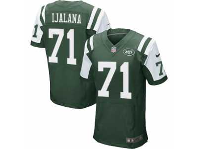 Men's Nike New York Jets #71 Ben Ijalana Elite Green Team Color NFL Jersey