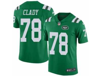 Men's Nike New York Jets #78 Ryan Clady Elite Green Rush NFL Jersey