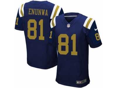 Men's Nike New York Jets #81 Quincy Enunwa Elite Navy Blue Alternate NFL Jersey