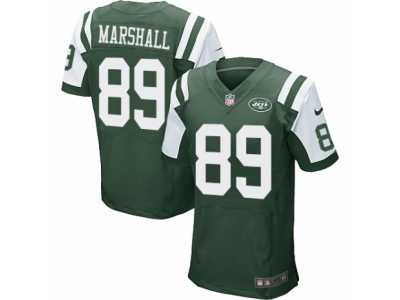 Men's Nike New York Jets #89 Jalin Marshall Elite Green Team Color NFL Jersey