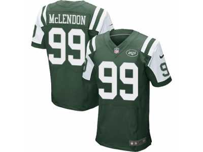 Men's Nike New York Jets #99 Steve McLendon Elite Green Team Color NFL Jersey