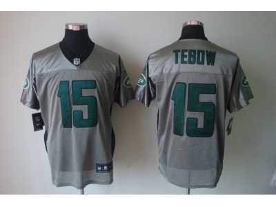 Nike NFL New York Jets #15 Tim Tebow Grey Shadow Jerseys