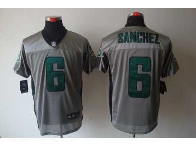 Nike NFL New York Jets #6 Mark Sanchez Grey Jerseys[Shadow Elite]