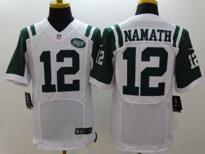 Nike New York Jets #12 Joe Namath White Jerseys(Elite)