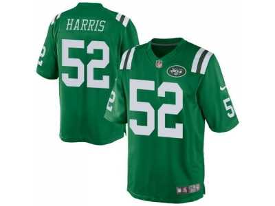 Nike New York Jets #52 David Harris Green Men Rush jerseys(Elite)