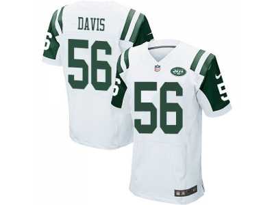 Nike New York Jets #56 Demario Davis white jerseys(Elite)
