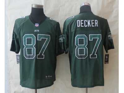 Nike New York Jets #87 Decker Green Jerseys(Drift Fashion Elite)