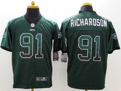 Nike New York Jets #91 Sheldon Richardson green jerseys(Drift Fashion Elite)
