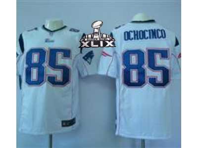 2015 Super Bowl XLIX Nike NFL New England Patriots #85 Chad Ochocinco White Game Jerseys