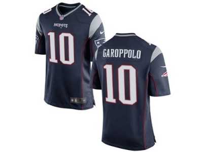 Men's Nike New England Patriots #10 Jimmy Garoppolo Game Navy Blue Team Color NFL Jersey