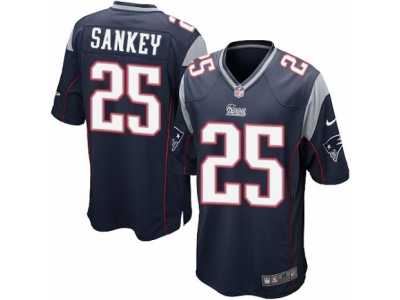 Men's Nike New England Patriots #25 Bishop Sankey Game Navy Blue Team Color NFL Jersey
