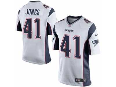 Men's Nike New England Patriots #41 Cyrus Jones Game White NFL Jersey
