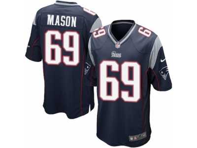 Men's Nike New England Patriots #69 Shaq Mason Game Navy Blue Team Color NFL Jersey