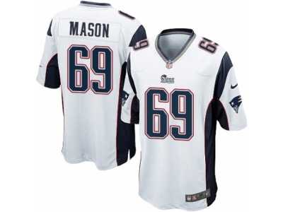 Men's Nike New England Patriots #69 Shaq Mason Game White NFL Jersey