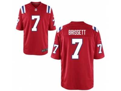 Men's Nike New England Patriots #7 Jacoby Brissett Game Red Alternate NFL Jersey