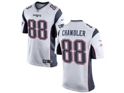 Men's Nike New England Patriots #88 Scott Chandler Game White NFL Jersey