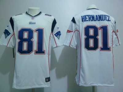 Nike NFL new england patriots #81 hernandez white Game Jerseys