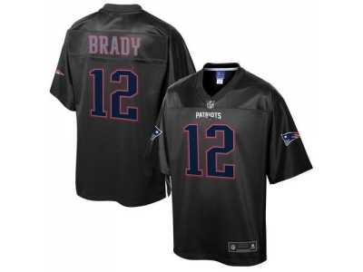 Nike New England Patriots #12 Tom Brady Black Men's NFL Pro Line Black Reverse Fashion Game Jersey