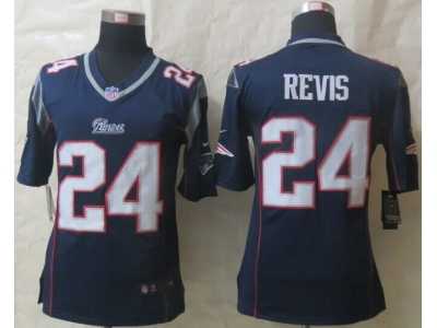 Nike New England Patriots #24 Revis blue Jerseys��Game��