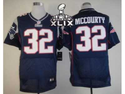 2015 Super Bowl XLIX Nike NFL New England Patriots #32 Devin McCourty Blue Jerseys(Elite)