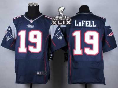 2015 Super Bowl XLIX Nike New England Patriots #19 Brandon LaFell Blue Jerseys(Elite)